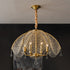 Contemporary Luxury Golden Finish Frame Crystal Beads 6-Light Chandelier For Living Room