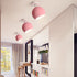 Contemporary Nordic Macaron Aluminum Spherical Shade 1-Light Semi-Flush Mount Ceiling Light For Living Room