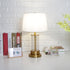 Modern Minimalist Round Cylinder Metal Crystal Fabric 1-Light Table Lamp For Bedroom