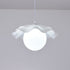 Modern Minimalist Petal Orb Acrylic Glass 1-Light Pendant Light For Living Room