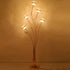 Modern Luxury Leaf Flower Globe Iron Aluminum 5-Light Standing Floor Lamp For Living Room