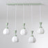 Contemporary Creative Cream Glass Flower Bud Iron 3/5-Light Island Light Chandelier For Bedroom