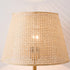 Traditional Vintage Fabric Round Shade Wood Metal Base 1-Light Table Lamp For Bedroom