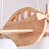 Contemporary Creative Rubberwood Aircraft Design Glass 3-Light Kids Chandelier For Bedroom