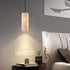 Traditional Chinese Marble Column Copper 1-Light Pendant Light For Bedroom