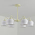 Modern Art Deco Iron Frame PLA Bell Orchid Flower Shade 3/5/6-Light Chandelier For Living Room