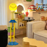 Contemporary Creative Smiley Spring Hardware PVC 1-Light Standing Floor Lamp For Living Room