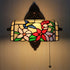 Traditional Tiffany Half Cylinder Zinc Alloy Iron Stained Glass 1-Light Wall Sconce Lamp For Living Room