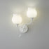 Modern Minimalist Cream Flower Iron Glass 1/2 Light Wall Sconce Lamp For Bedroom