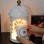 Contemporary Creative Castle Metal 1-Light Aroma Melting Wax Table Lamp For Bedroom