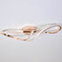 Modern Minimalist Spiral Twisted Aluminum Silicone LED Semi-Flush Mount Ceiling Light For Bedroom