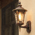 Traditional European Cylinder Quadrilateral Aluminum Glass 1-Light Wall Sconce Lamp For Outdoor Patio