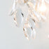 Traditional French Leaf Iron Copper Crystal 2-Light Wall Sconce Lamp For Living Room