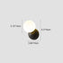 Modern Minimalist Orb All Copper Glass 1-Light Wall Sconce Lamp For Bedroom