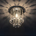 Contemporary Luxury Hardware Dazzling Crystal Strings 1-Light Flush Mount Ceiling Light For Hallway