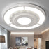 Contemporary Simplicity Starry Sky Decor Flower Edging Acrylic Round Shade LED Flush Mount Ceiling Light For Living Room