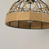 Traditional Vintage Half Round Wood Iron Hemp Rope 1-Light Wall Sconce Lamp For Bedroom