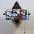 Traditional Tiffany Half Cylinder Zinc Alloy Iron Stained Glass 1-Light Wall Sconce Lamp For Living Room