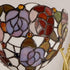 Traditional Tiffany Cup Iron Stained Glass 1-Light Wall Sconce Lamp For Living Room