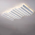 Contemporary Simplicity Acrylic Striped Fish Bone Shape LED Flush Mount Ceiling Light For Living Room