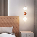 Modern Art Deco Liftable Multi Orb String Aluminum Acrylic LED Pendant Light For Bedroom