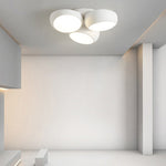 Modern Minimalist Combination Round Iron Plastic LED Flush Mount Ceiling Light For Living Room