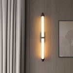 Contemporary Scandinavian Cylindrical Stainless Steel Acrylic LED Wall Sconce Lamp For Living Room