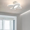 Contemporary Creative Airplane Wood Iron LED Semi-Flush Mount Ceiling Light For Bedroom