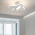 Contemporary Creative Airplane Wood Iron LED Semi-Flush Mount Ceiling Light For Bedroom