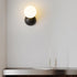 Modern Minimalist Orb All Copper Glass 1-Light Wall Sconce Lamp For Bedroom