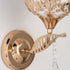 Modern Minimalist Round Flower Iron Glass 1-Light Wall Sconce Lamp For Bedroom