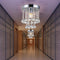 Contemporary Luxury Hardware Dazzling Crystal Strings 1-Light Flush Mount Ceiling Light For Hallway
