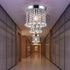 Contemporary Luxury Hardware Dazzling Crystal Strings 1-Light Flush Mount Ceiling Light For Hallway