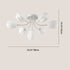 Modern Art Deco Tulip Flower Design 3/7/11/13 Light Semi-Flush Mount Ceiling Light For Living Room