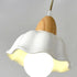 Modern Art Deco Ceramic Flower Shade 1/3-Light Island Light Chandelier For Living Room