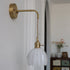 Modern Art Deco Flower Bud Glass Shade 1-Light Wall Sconce Lamp For Living Room