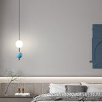 Modern Art Deco Liftable Multi Orb String Aluminum Acrylic LED Pendant Light For Bedroom