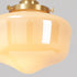 Contemporary Nordic Brass Glass 1-Light Pendant Light For Living Room