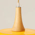 Contemporary Simplicity Persimmon Glass Shape Wood 1-Light Pendant Light For Living Room