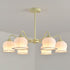 Modern Art Deco Iron Frame PLA Bell Orchid Flower Shade 3/5/6-Light Chandelier For Living Room