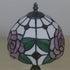 Traditional Tiffany Dome Rose Zinc Alloy Stained Glass 1-Light Table Lamp For Bedroom