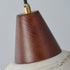 Contemporary Vintage Dome Brass Wood Ceramic 1-Light Pendant Light For Living Room