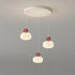 Modern Minimalist Cream Cotton Iron Plastic 3/5 Light Island Light Chandelier For Dining Room