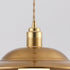 Contemporary Nordic Copper Hat Shade 1-Light Pendant Light For Living Room