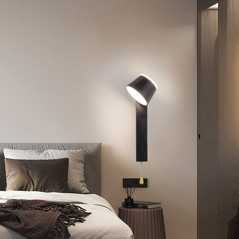 Contemporary Simplicity Geometric Aluminum Rectangle Rotatable LED Wall Sconce Lamp For Bedroom