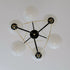 Traditional Vintage Irregular Twisted Orb Iron Glass 6-Light Chandelier For Living Room