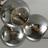 Contemporary Luxury Branch Round Ball Iron Glass 4/6/8 Semi-Flush Mount Ceiling Light For Bedroom