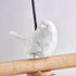 Contemporary Scandinavian Round Bird Iron Wood Resin 3-Light Island Light Chandelier For Dining Room