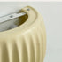 Contemporary Nordic Cream Ribbed Resin Semi-circular Shade 2-Light Wall Sconce Lamp For Bedroom