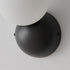 Modern Minimalist Orb All Copper Glass 1-Light Wall Sconce Lamp For Bedroom